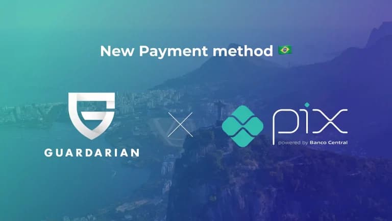 Buy Crypto with PIX on Guardarian 🇧🇷