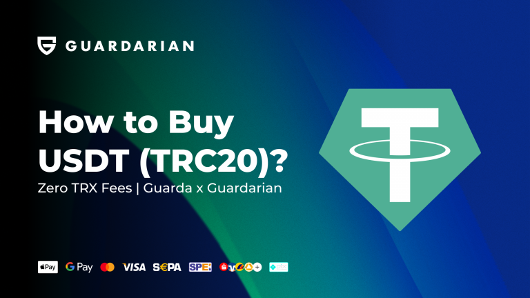 How to Buy USDT (TRC20) — Zero TRX Fees | Guardarian x Guarda