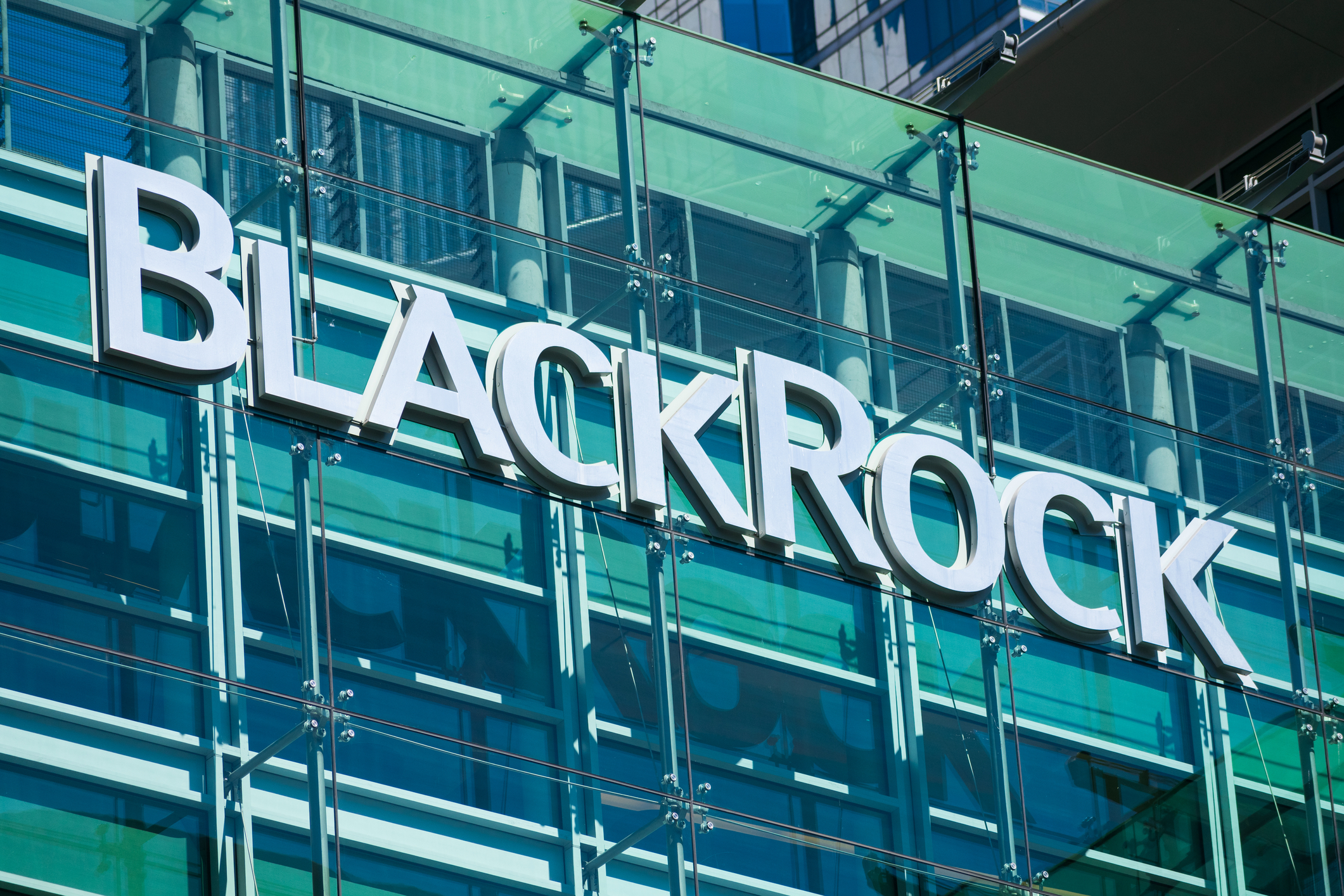 Blackrock logo on a building - Crypto News October