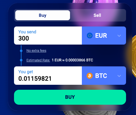 1. Go to www.guardarian.com, select the crypto you want to buy and what you are paying with. 
