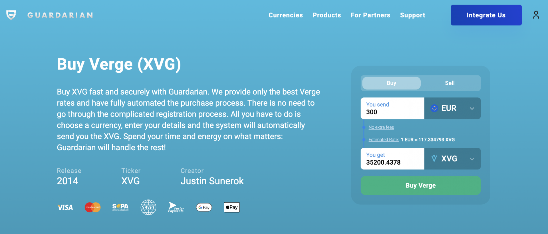 Guardarian's Verge page. XVG Price Prediction 2023-2030 - Is Verge a Good Investment?