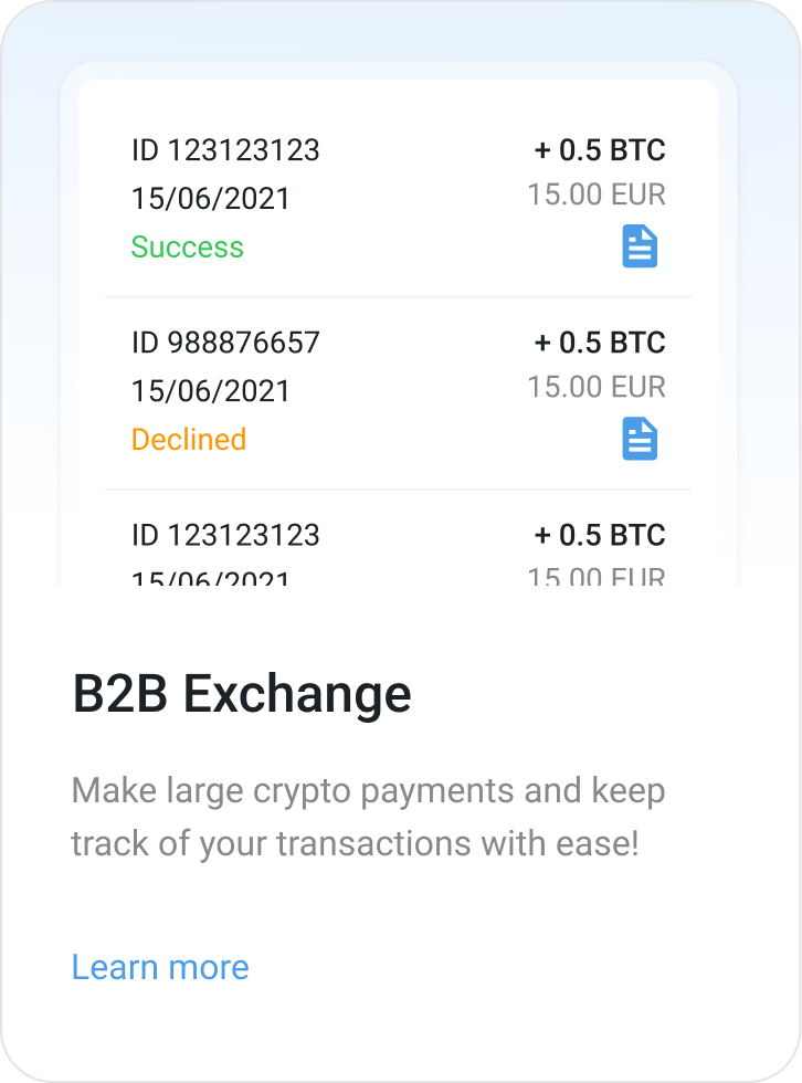 b2b crypto exchange