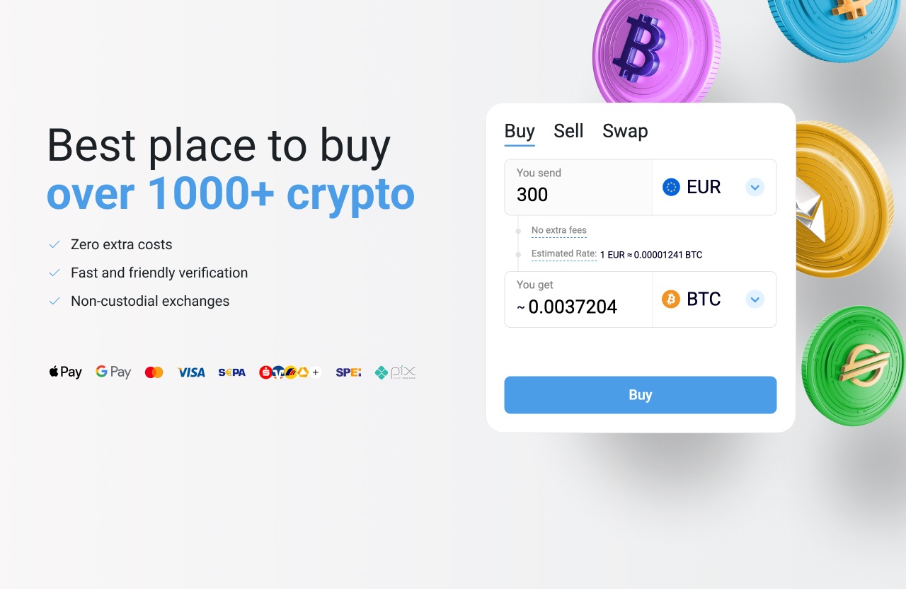 Fiat to crypto exchange on Guardarian