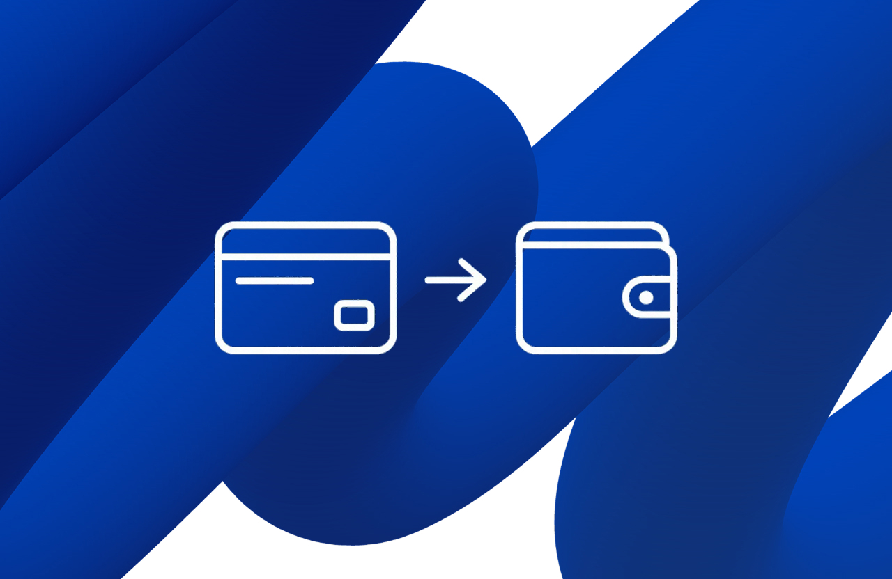 Fiat money from card turned intro cryptocurrency