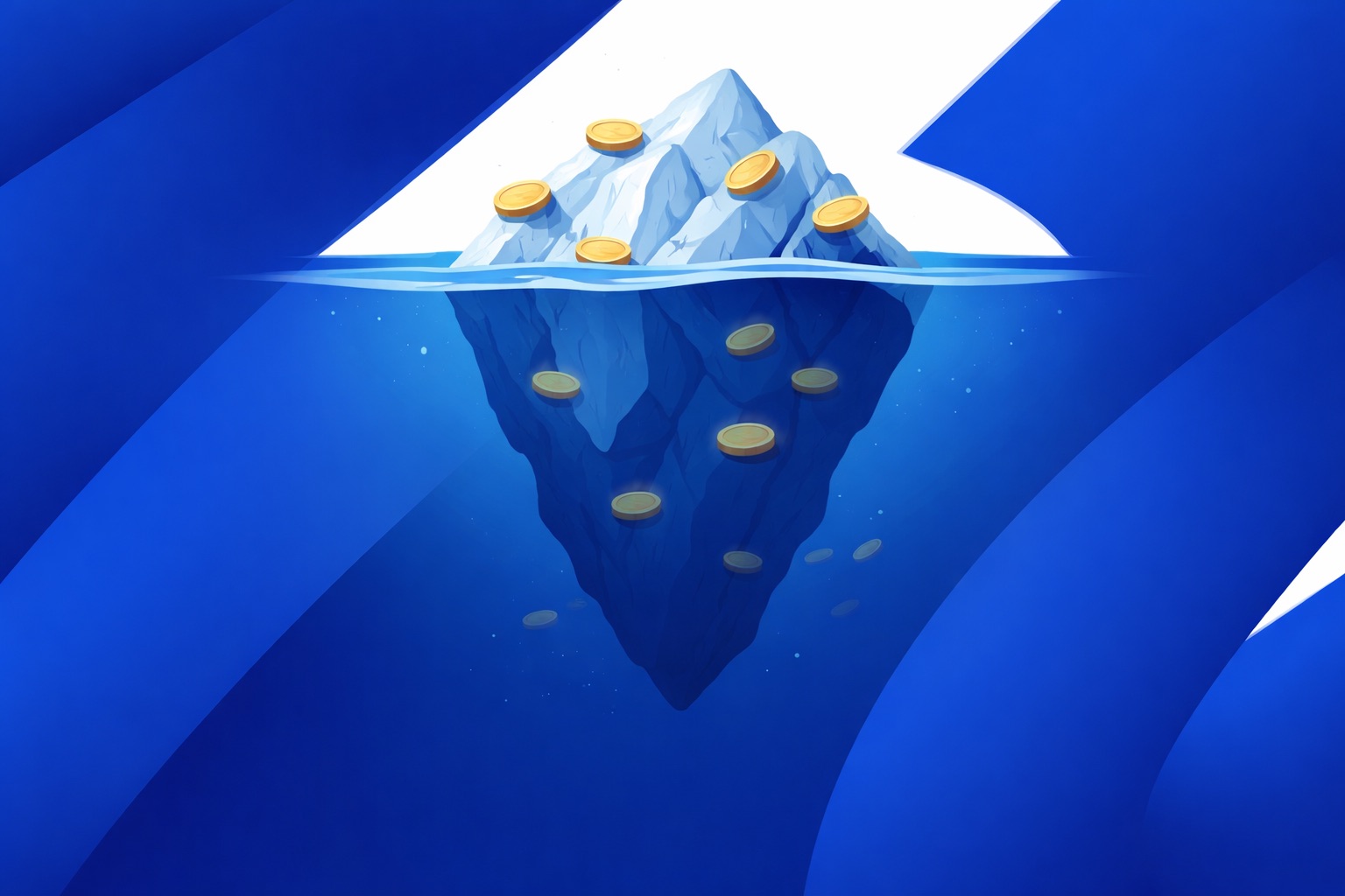 Hidden P2P costs shown as an iceberg