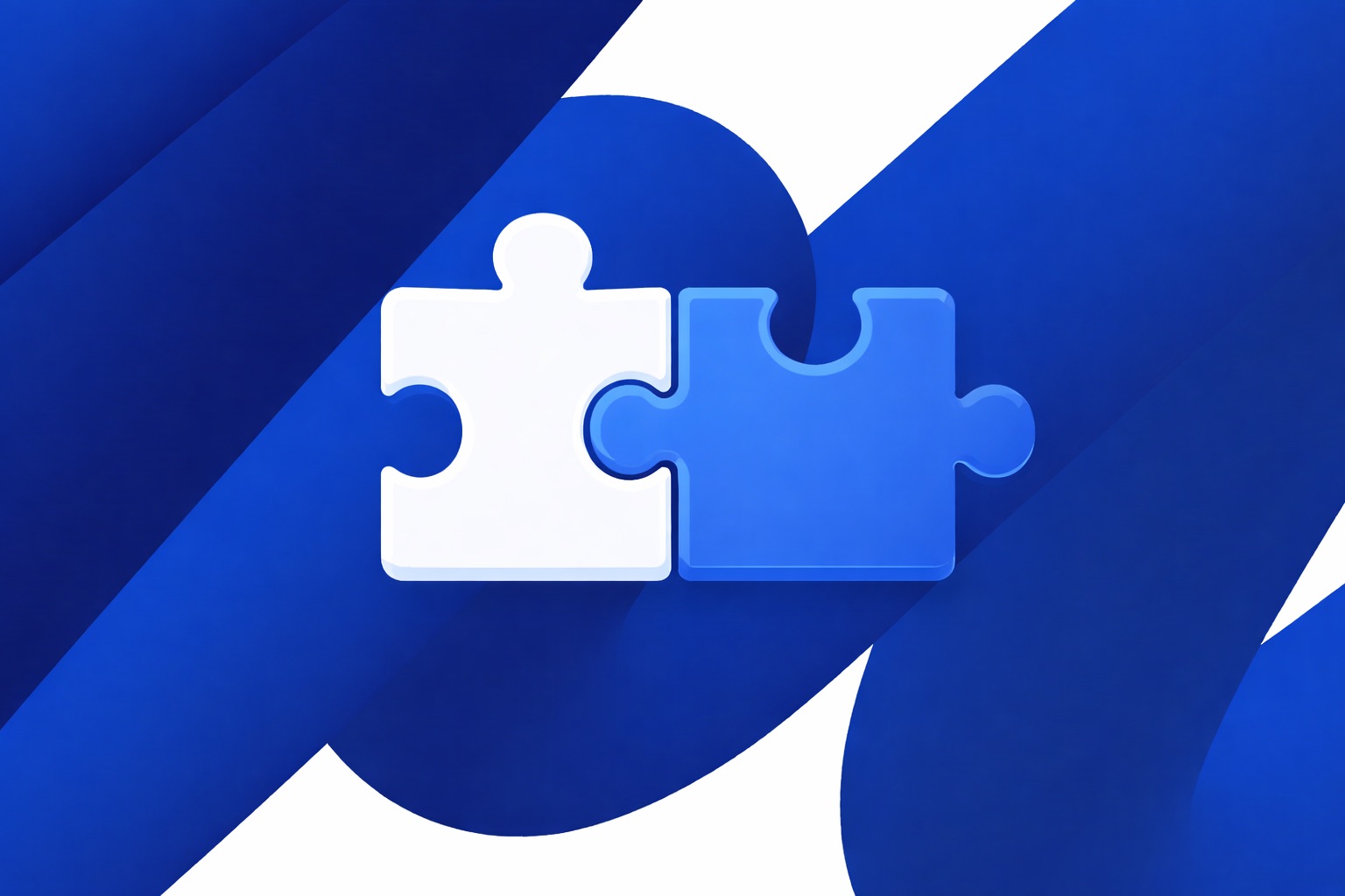 Two blockchain puzzle pieces