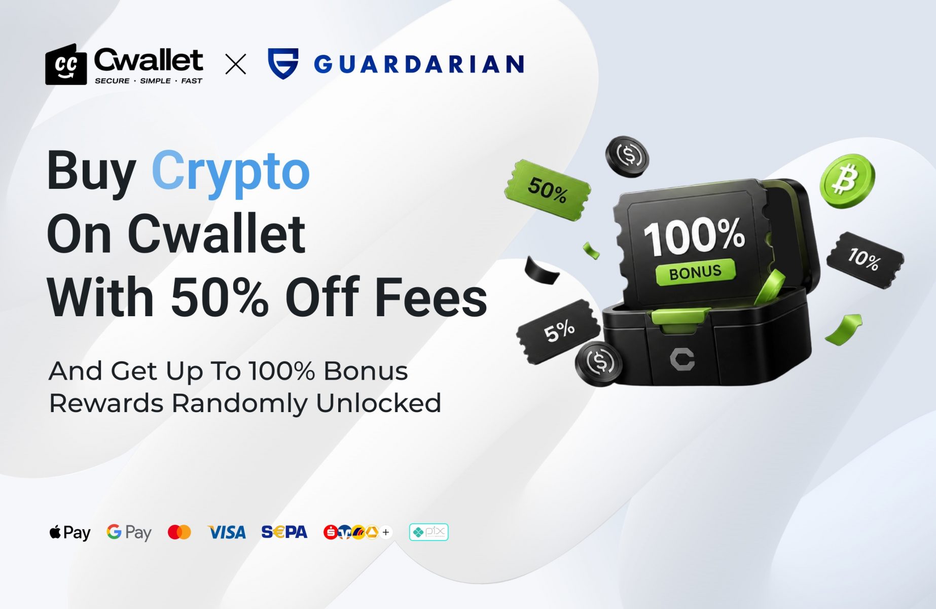 Cwallet and Guardarian promo