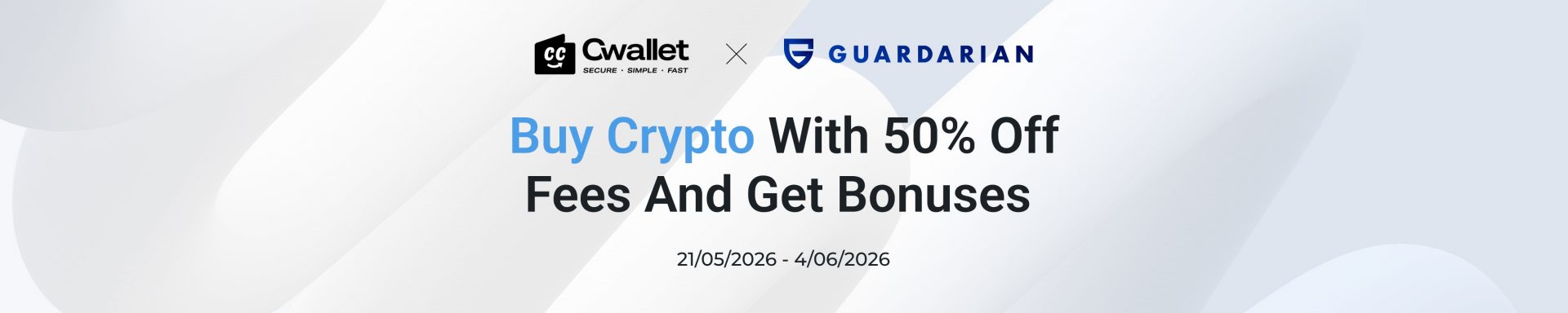 Cwallet and Guardarian Are Dropping Fees by 50%