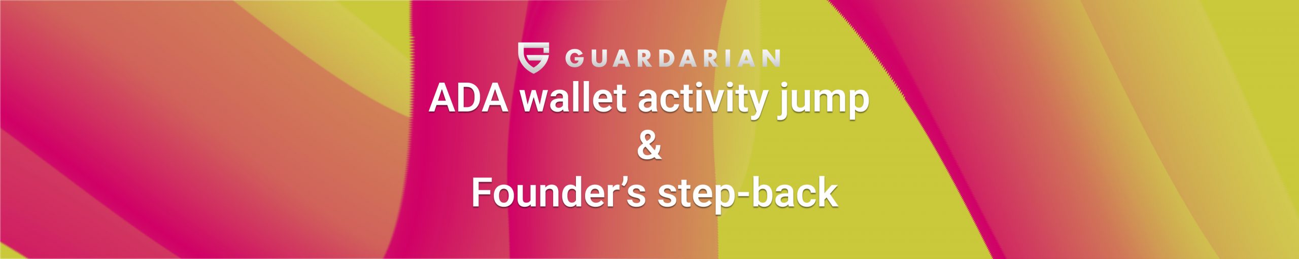 ADA wallet activity jump and founder's step-back cover