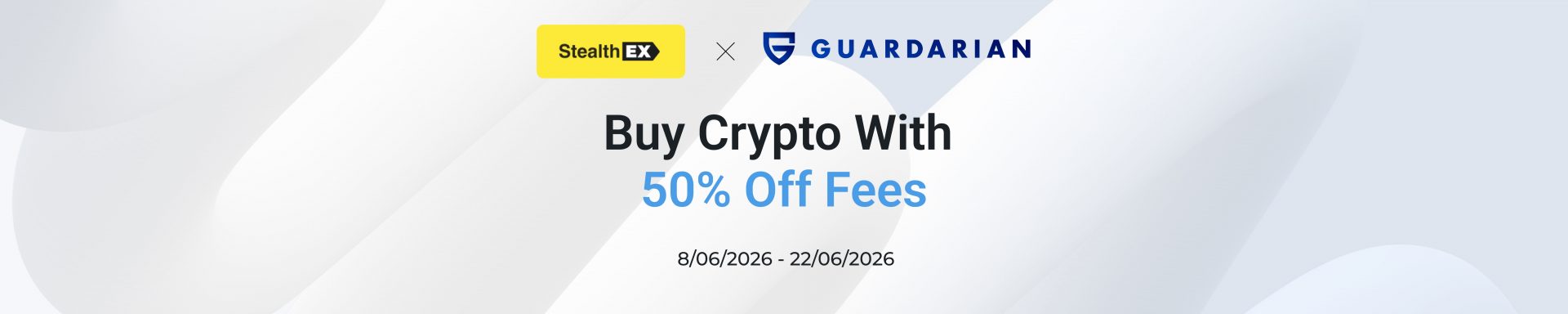 Guardarian x StealthEX: Krypto mit 50 % weniger Gebühren kaufen